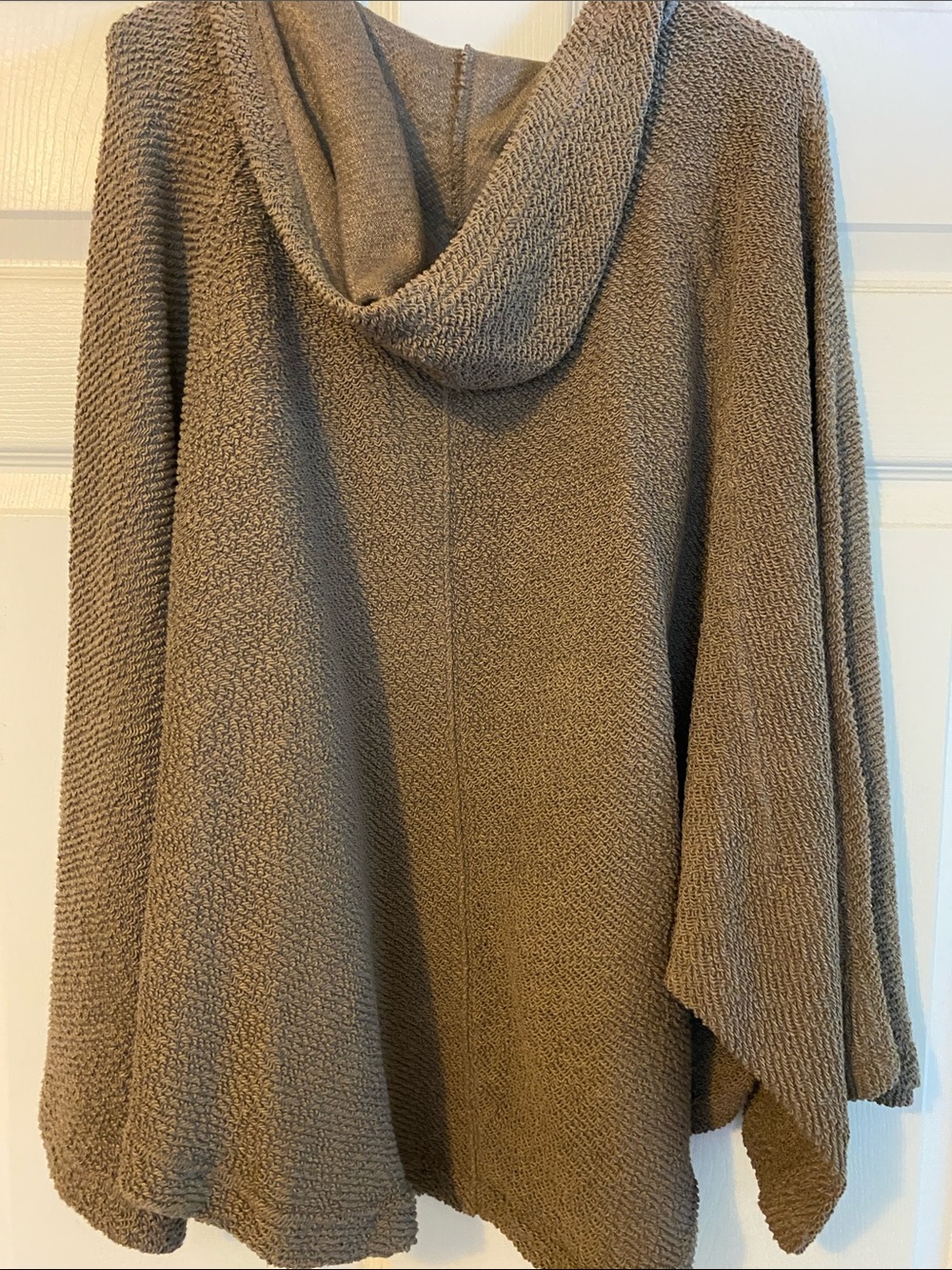 Free People Textured Hooded sweatshirt in Taupe Brown - Picture 2 of 3